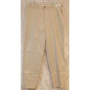Cintas Comfort Flex Pants Mens 34x30 Khaki Work Uniform Flat Front